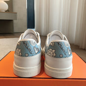 GET SNEAKER WHITE CALFSKIN WITH SKY MOTIFS