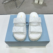 PRA STRAP SANDALS 55MM IN WHITE CALFSKIN