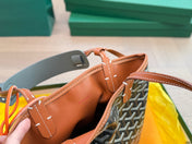 ANJOU MINI BAG 21 IN BROWN GOYARDINE CANVAS AND CALFSKIN