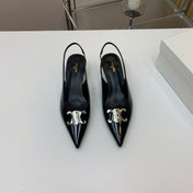 ALMA TRIOMPHE SLINGBACK IN BLACK PATENT CALFSKIN