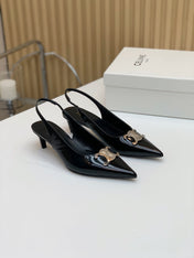 ALMA TRIOMPHE SLINGBACK IN BLACK PATENT CALFSKIN