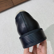 OXFORD SHOES BLACK MIX CREAM COWHIDE