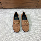 LUCO LOAFER WITH FRINGES IN COPPER BROWN SUEDE