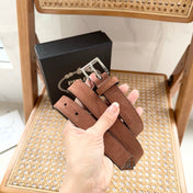 PRADA 25S BELT 25 MM IN BROWN SUEDE 542642