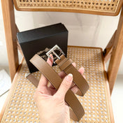 PRADA 25S BELT 25 MM IN LIGHT BROWN CALFSKIN 542647