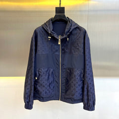 LV NAVY BLUE MONOGRAM WINDBREAKER 238897