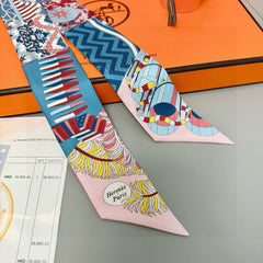 HERMES 25S SILK NECKERCHIEF 86 IN SILK 714346