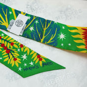 HERMES 25S SILK NECKERCHIEF 86 IN SILK 714355