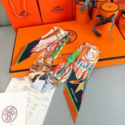 HERMES 25S NECKERCHIEF 86 IN SILK 991555