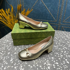 HIGH PUMP 55MM IN GOLDEN SHEEPSKIN