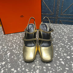 JACKIE 80 MM PUMP IN LIGHT GOLD CALFSKIN