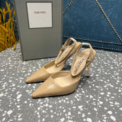 HIGH HEELS 10 CM IN COOKIE TAN SNAKE PATTERNED CALFSKIN