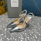 HIGH HEELS 10 CM IN SILVER CALFSKIN