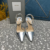 HIGH HEELS 10 CM IN SILVER CALFSKIN