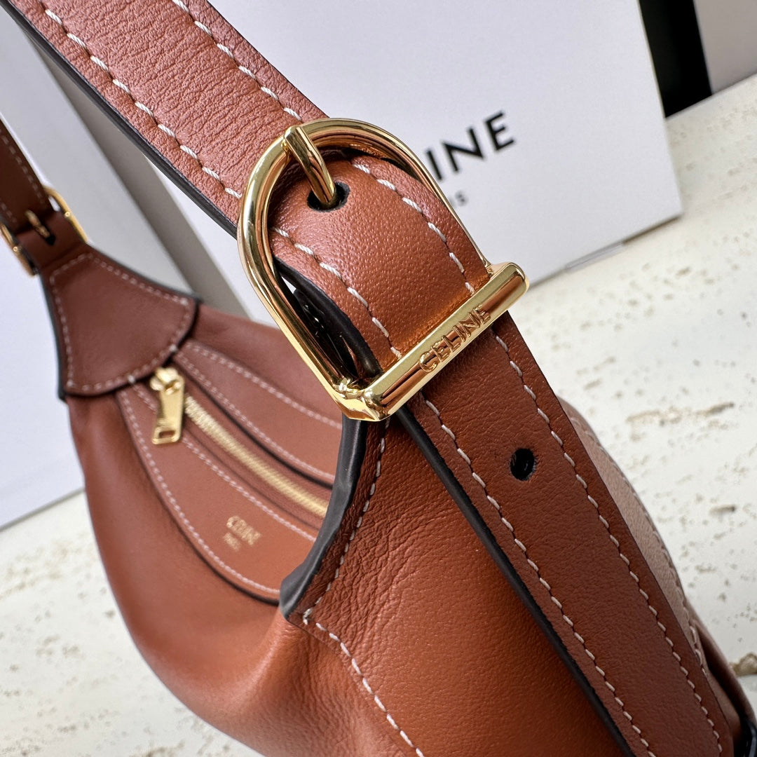 MINI 19 ROMY IN BRONZE BROWN SUPPLE CALFSKIN