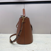 MEDIUM 28 LOUISE BAG IN BRONZE BROWN SMOOTH CALFSKIN