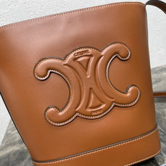 CELINE 25S CUIR TRIOMPHE BAG 30 IN TAN BROWN CALFSKIN
