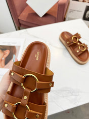 TIPPI SANDAL IN BRONZE BROWN CALFSKIN