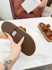 TIPPI SANDAL IN BRONZE BROWN CALFSKIN