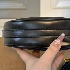 ARQUÉ SHOULDER BAG 23 IN BLACK RE-NYLON GOLD HARDWARE