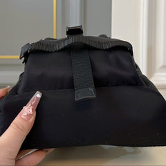 SILVER BUCKLE BACKPACK 30 IN BLACK RE-NYLON
