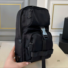 SILVER BUCKLE BACKPACK 30 IN BLACK RE-NYLON