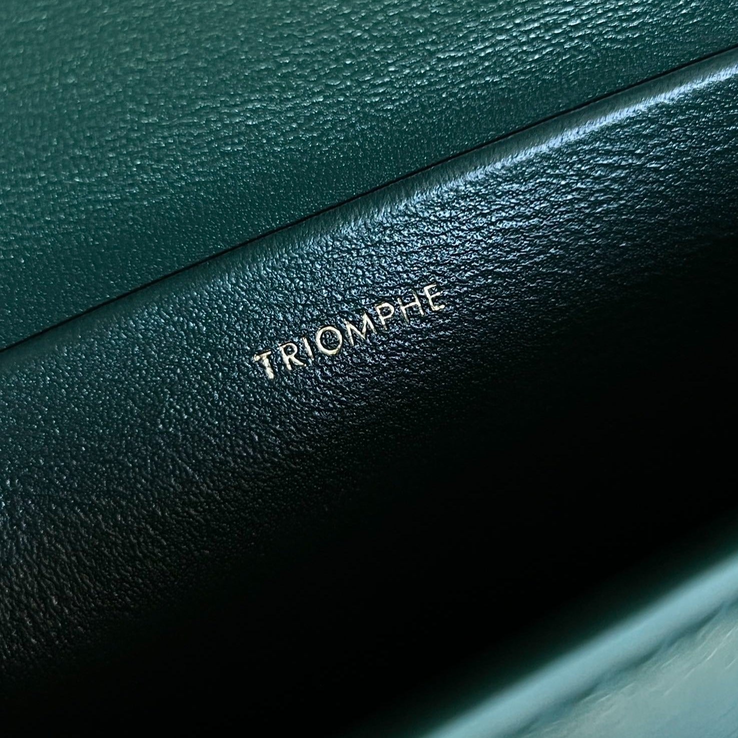 TRIOMPHE 20 DARK GREEN CALFSKIN