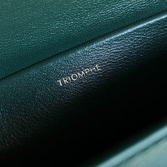 TRIOMPHE 20 DARK GREEN CALFSKIN