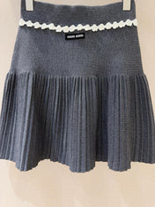 MIUMIU 26S PLEATED KNIT SKIRT 950