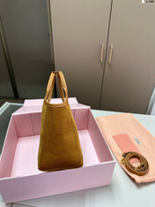 SMALL SHOPPING BAG 22 IN PEANUT BROWN CORDUROY