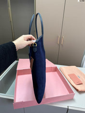 IVY TOTE BAG 34 IN NAVY CORDUROY