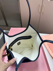 IVY TOTE BAG 34 IN NAVY CORDUROY