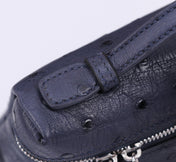 EXTRA POCKET L19 IN SPACE BLUE OSTRICH LEATHER