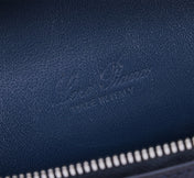 EXTRA POCKET L19 IN SPACE BLUE OSTRICH LEATHER