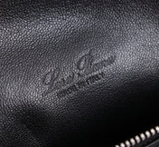 EXTRA POCKET L19 IN BLACK OSTRICH LEATHER