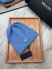 BEANIE HAT IN DOGGER BLUE WOOL 332396