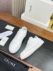 SNEAKER WITH TRIOMPHE IN WHITE CALFSKIN