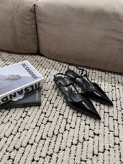 PRA PATENT LEATHER SLINGBACK PUMPS BLACK