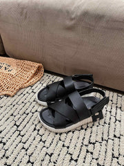 ELECTRIC SANDAL BLACK CALFSKIN