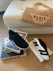 BOUNCING SNEAKERS BLACK CALFSKIN