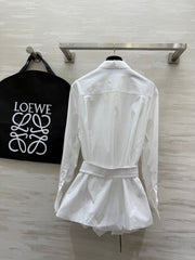 Loewe Shirt Dress White Cotton