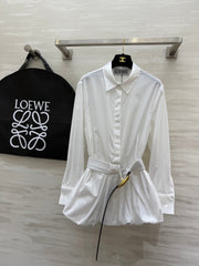 Loewe Shirt Dress White Cotton