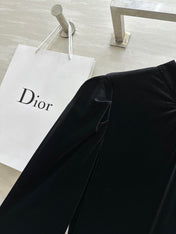 DIOR 25S LONG-SLEEVED VELVET DRESS STYLE 266