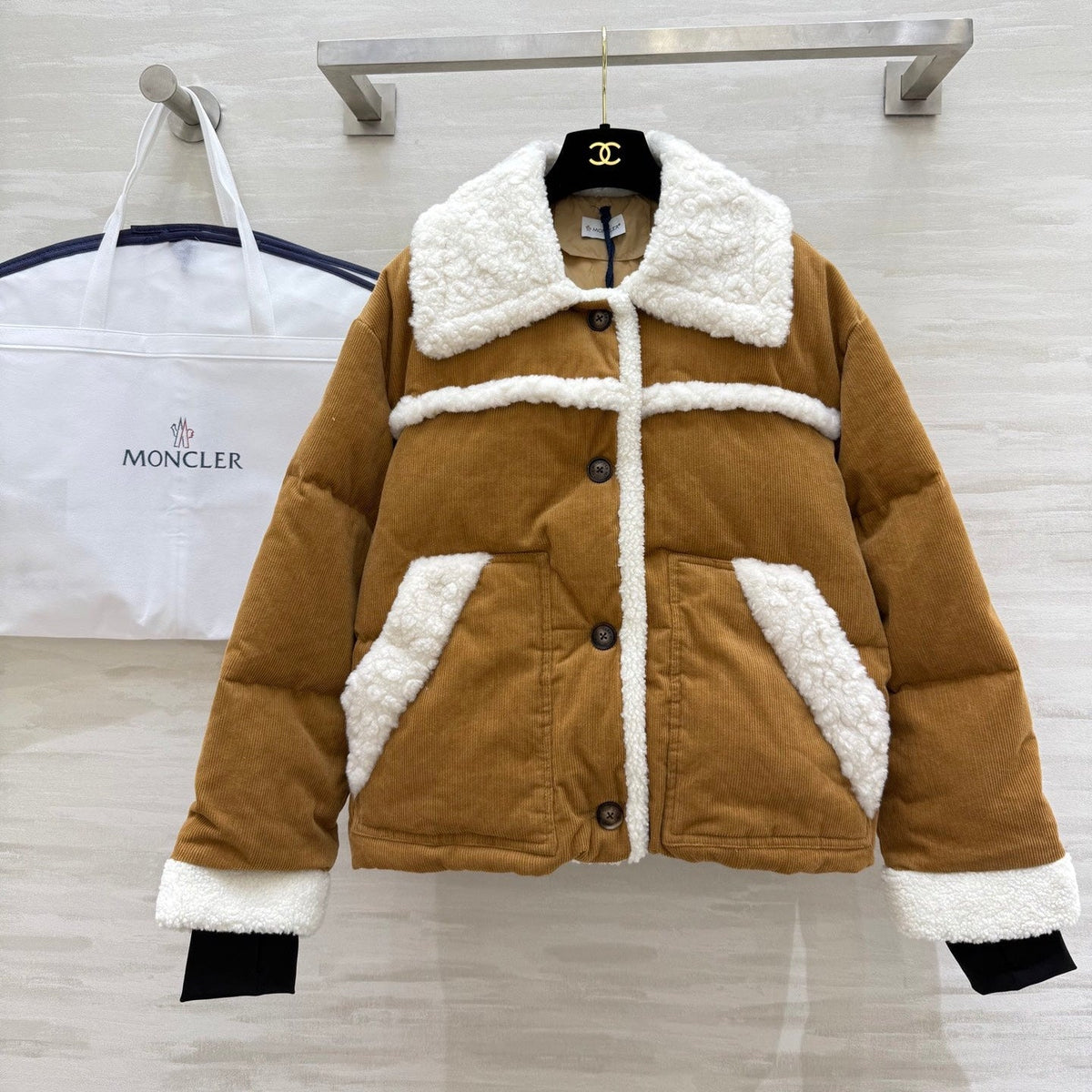 MONCLER 25S VELVET FUR JACKET 306104