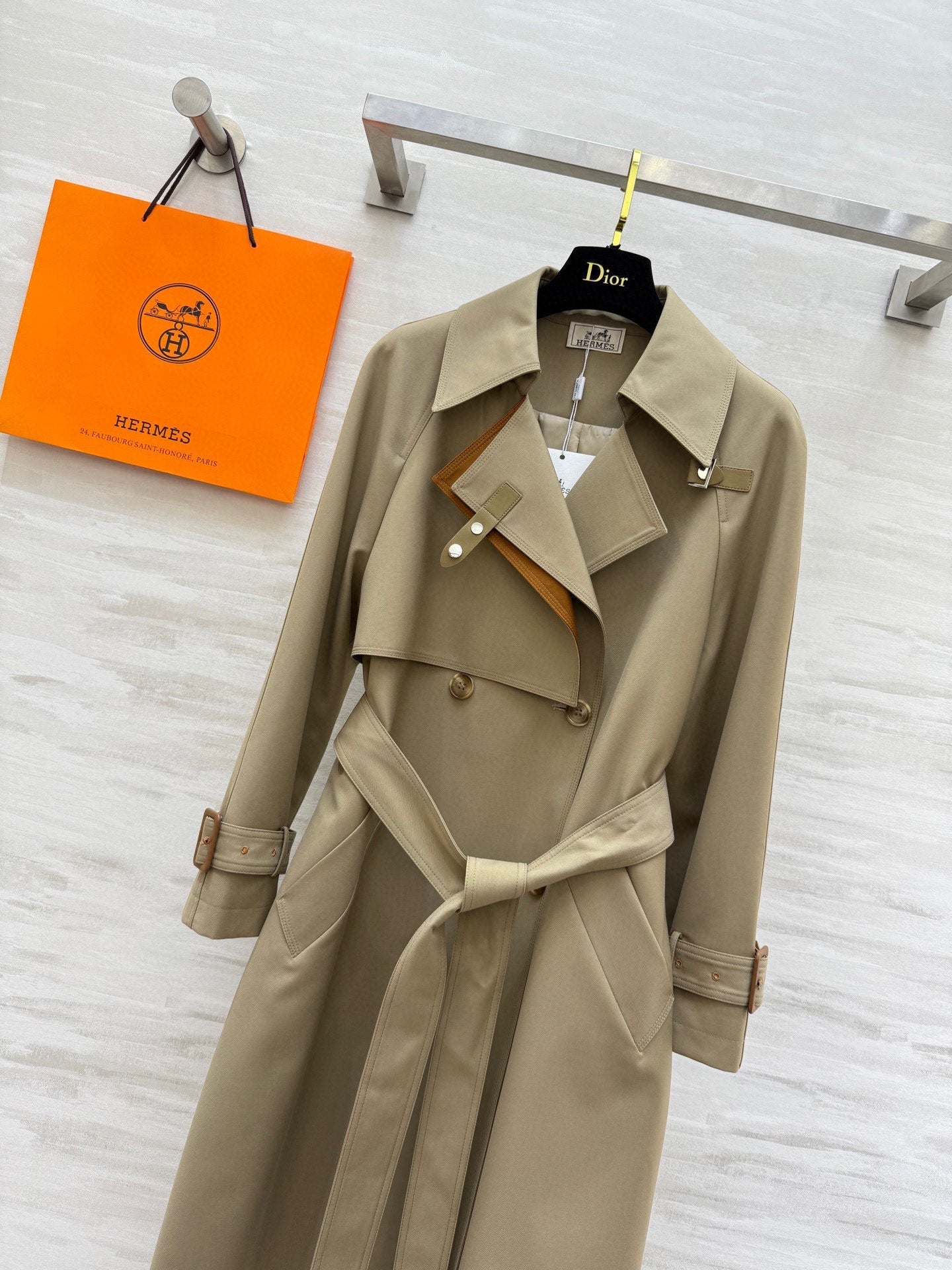 HERMES 25S LONG WINDBREAKER 527284