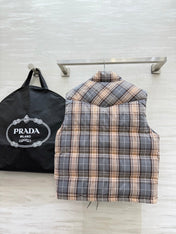 PRADA 25S PLAID DOWN VEST 512