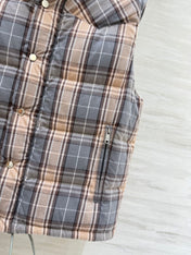 PRADA 25S PLAID DOWN VEST 512