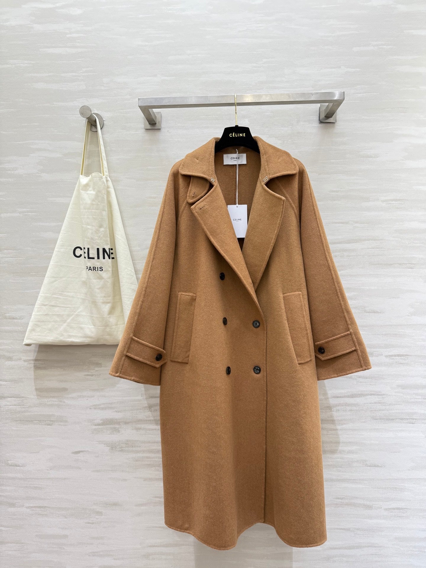 CELINE 26S LONG WOOL COAT 784306