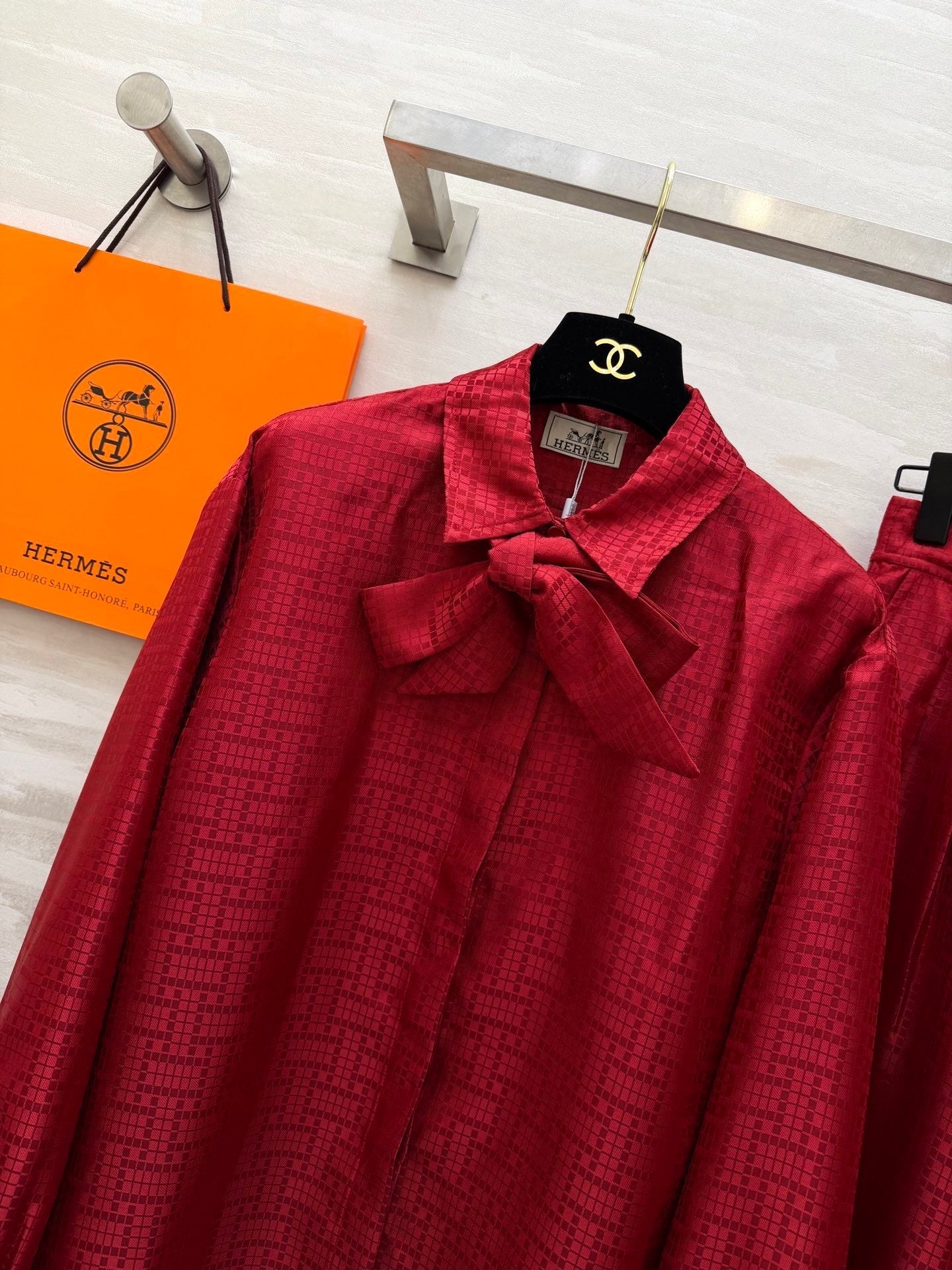 HERMES 26S SHIRT AND WIDE LEG PANTS SET 591