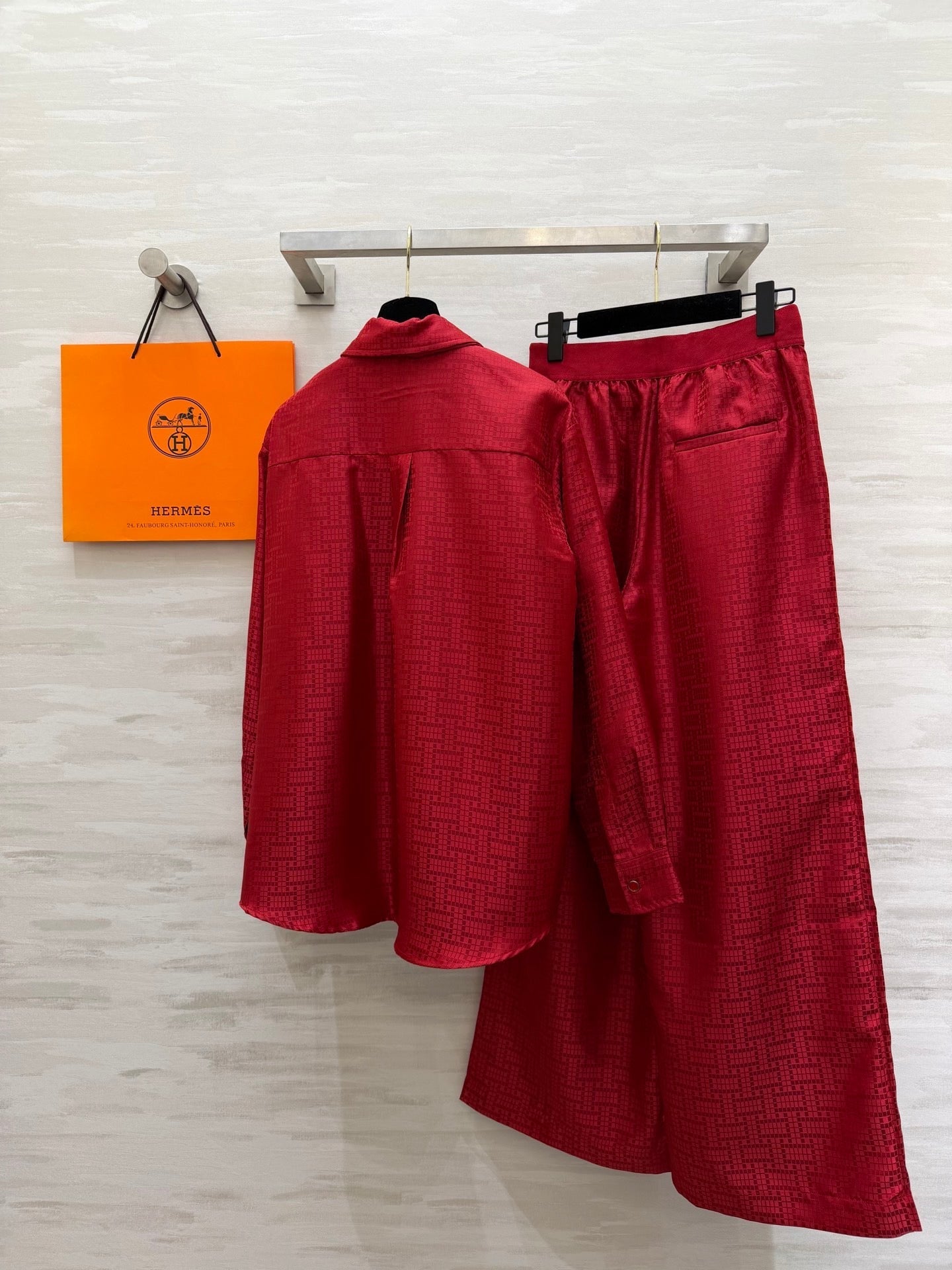 HERMES 26S SHIRT AND WIDE LEG PANTS SET 591